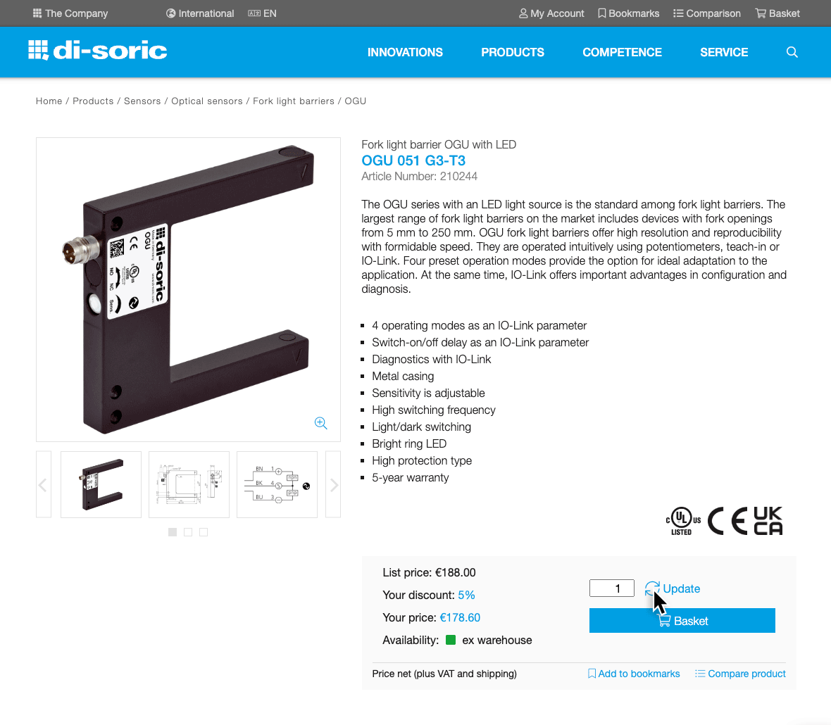di-soric – Product details page