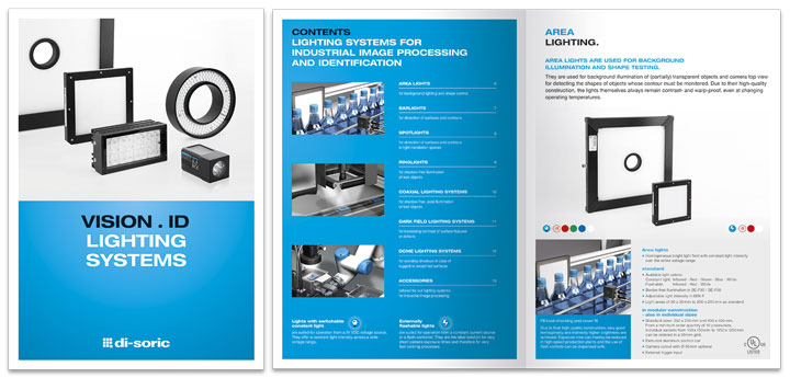 di-soric Brochure Vision . ID Lighting Systems